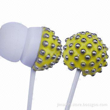 Newest earphones with 1.2m cord length, CE and FCC certified, 3.5mm stereo plug